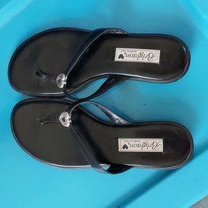 Brighton Joy black leather sandals size 8.5